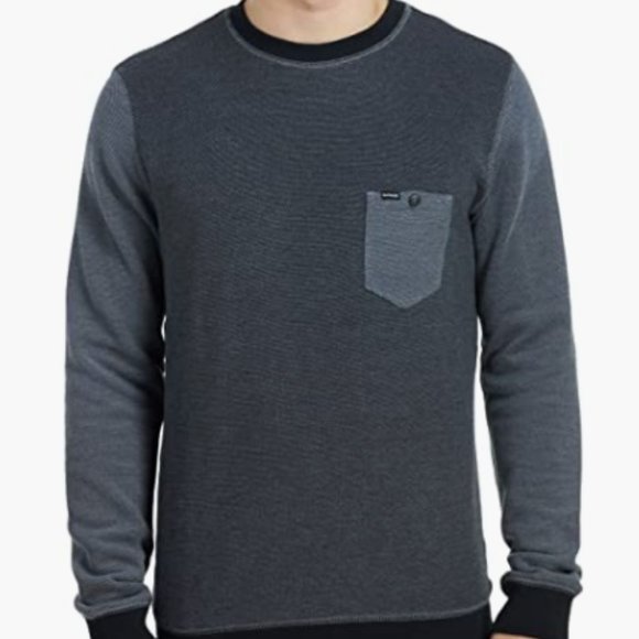 Men’s Hurley Holdfast Fleece Crew Dark Grey Heather/Black XXL - Picture 6 of 6